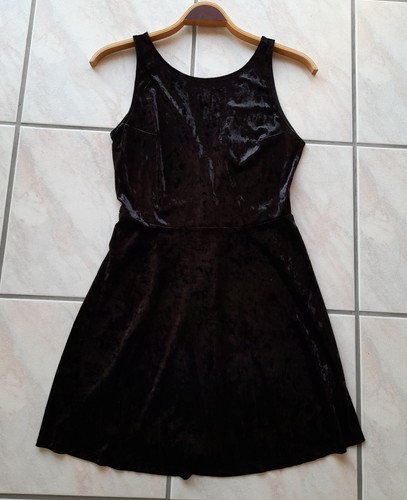 Damen samtkleid schwarz - h&m,
