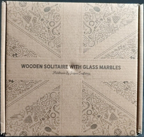 Wooden solitaire with glass - with,