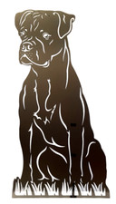 Figur Boxer Höhe 80 cm blank