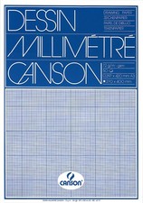 CANSON Millimeterpapier Block DIN A3 90 g/qm 50 Blatt Lineatur: blau
