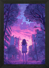 Anime Mädchen Stadtbild