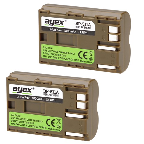 Ayex 511a akku 2erset canon - bp-511a,