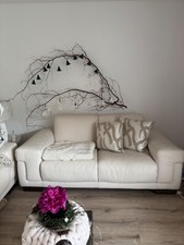 Natuzzi Sofa Beige Garnitur Couch 2-Sitzer 3-Sitzer Echtleder Creme