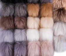 Kunstfell Pompon Flauschige Bommel 9 - 10 Cm Kugeln Für Mütze Schlüsselanhänger1