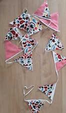 3 Meter Wimpelkette bunt Ikea Stoff  Banner Girlande Stoffkette Handarbeit