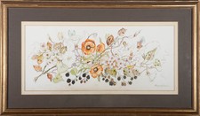 Margaret Rowe - Aquarell, Blumen Und Beeren Des 20. Jahrhunderts