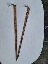 Eispickel Vintage Spazierstock Gehstock Holzstock Alugriff Wanderstöcke 2 Stück