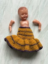 Italienische Puppe 1950er 12 cm Celluloid MADE IN ITALY Hahnmarke Vintage