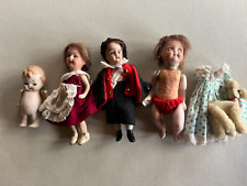 Konvolut 4 Antike Mignonette „Googly“ Puppen Kestner 189 & AM Jules Verlingue