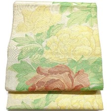 4136# Japanischer Vintage Fukuro Obi Gürtel Kimono Stoff Seide Traditionell