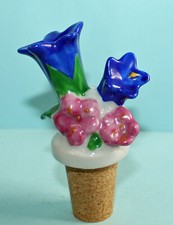 Schöne Porzellan Schnapsnase Enzian / Ausgießer Pourer Gentian Verseur Gentiane