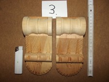 Applikationen, Paar, Holz,Kapitelle, Holzzierteile,Reproduktion, Weichholz Nr. 3