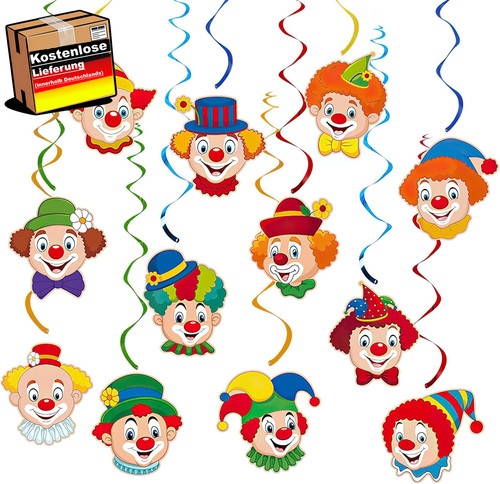 Clown girlanden set für - clown,