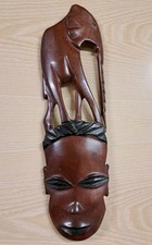 Holzmaske Afrika / Elefant,  Urlaubsmitbringsel,  Wanddeko