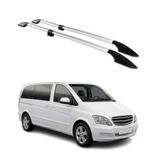 Dachreling Dachträger für Mercedes Vito W639 W447 2003-2022 Kurzer RS Alu Grau
