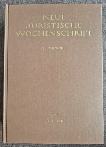 Neue juristische wochenschrift - neue,