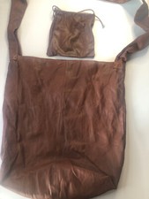 Herren Lamm-Leder Henkel- Tasche Schokobraun  Neu Rick Owens Style