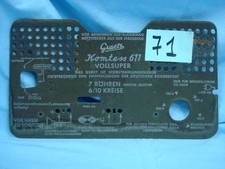 GRAETZ COMESS 611 VOLLSUPER RADIO HECKDECKEL.  COD$*71