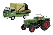 Schuco 1:43 Set VW T2a Pritsche + Traktor Fendt Farner 2S