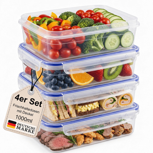 Frischhaltedosen 4er set - frischhaltedosen,