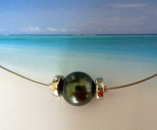 echte runde Tahiti Zucht Perle