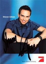 Steven Gätjen, Originalautogramm, alte Autogrammkarte, u.a. "Schlag den Raab"