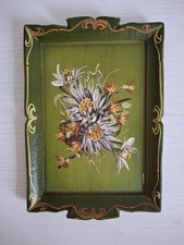 Altes Holztablett handbemalt