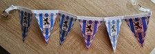 TSV 1860 MÜNCHEN kl. Wimpelkette mit 6 Wimpel á 11 cm, Erfolge bis 1996 Saugnapf