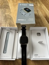 Fitbit Sense 2 40,5mm Aluminiumgehäuse-Soft Gold mit Sportarmband in Blue