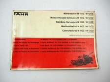 Deutz Fahr M1102 M1202 Mähdrescher Ersatzteilliste Spare Parts List 1977