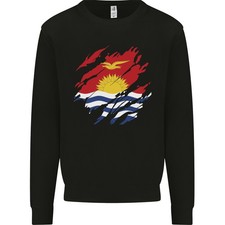 Zerrissen Kiribati Flagge Tag Fußball Herren Sweatshirt Pullover