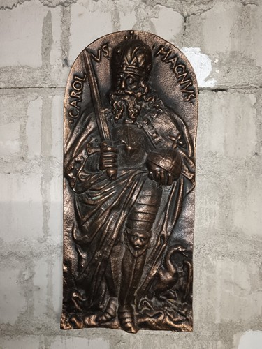 Altes bronze relief wandbild - altes,