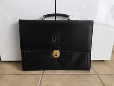 Original Cartier Retro Leder Aktentasche Vintage Schwarz 