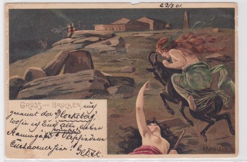 31284 lithographie gruß - lithographie,