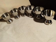 6 Eierbecher Edelstahl
