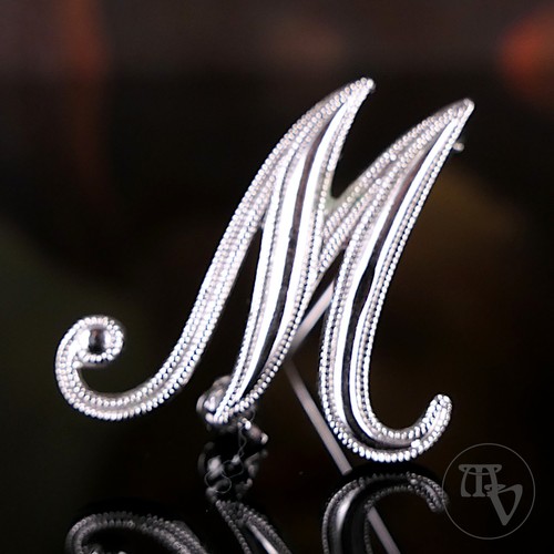 Vintage brosche monogramm - vintage,