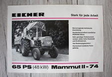 Eicher Original Prospekt für