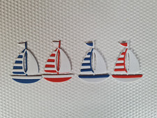 8 x Segelboot Stanzteile Sommer Kartenaufleger Basteln Deko