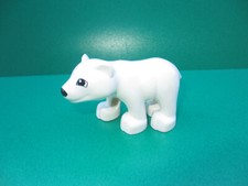 Lego 1x  Duplo Zoo Tier kleiner Eisbär Baby Tierpark Antaktis Figur (170722F)