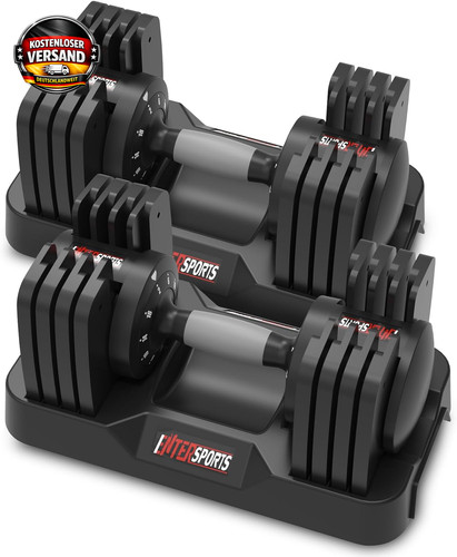 Verstellbare hanteln 18kg set - hanteln,