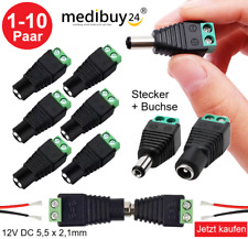 Hohlstecker Hohlbuchse DC 12V Steckverbinder 5,5x2,1mm Adapter Netzteil Kupplung
