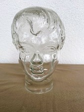 Glaskopf KOPF Motiv: "Junge" Perückenkopf Kopfhörer 70er Jahre Vintage