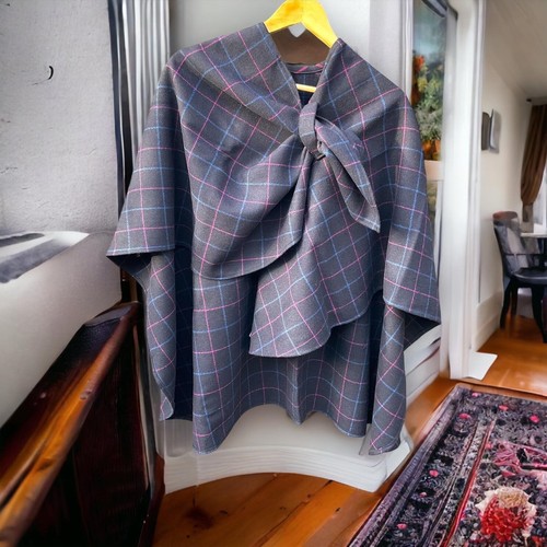 Schottenkaro poncho handarbeit - poncho,