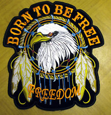 Born to be Free Adler Eagle Aufnäher Patch L  Biker 