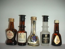 5x Miniaturflaschen Spirituosen Schnaps - Set H832 GRAPPA (IT) - minibottles 🍾