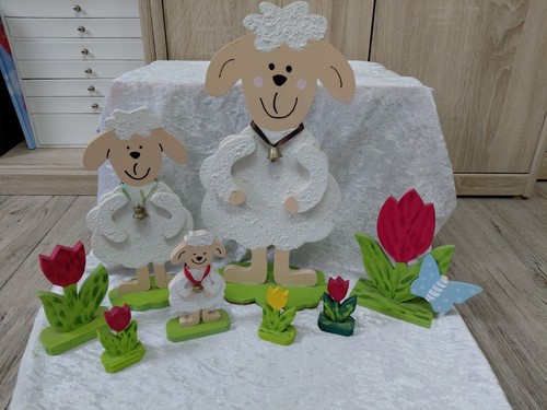 Deko schäfchen blumen - deko, 3x
