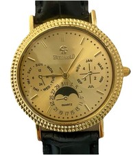 SWISSGOLD Uhr Quarz Datum Mond