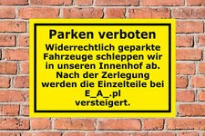 Schild Parken verboten