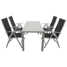 Gartengarnitur Sitzgruppe Gartenmöbel Set Garnitur BAGO Aluminium Alu 5-teilig