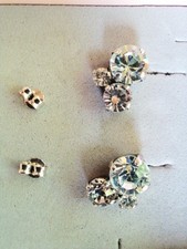 Konplott Ohrringe Ohrstecker *Steine hellblau u klar* altsilber * Top Zustand 